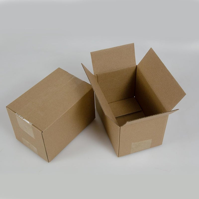 HESESOH 6x4x4 Inches Shipping Boxes Set of 40, Brown Corrugated Cardboard Box Literature Mailer for Packing Small Business - Image 4